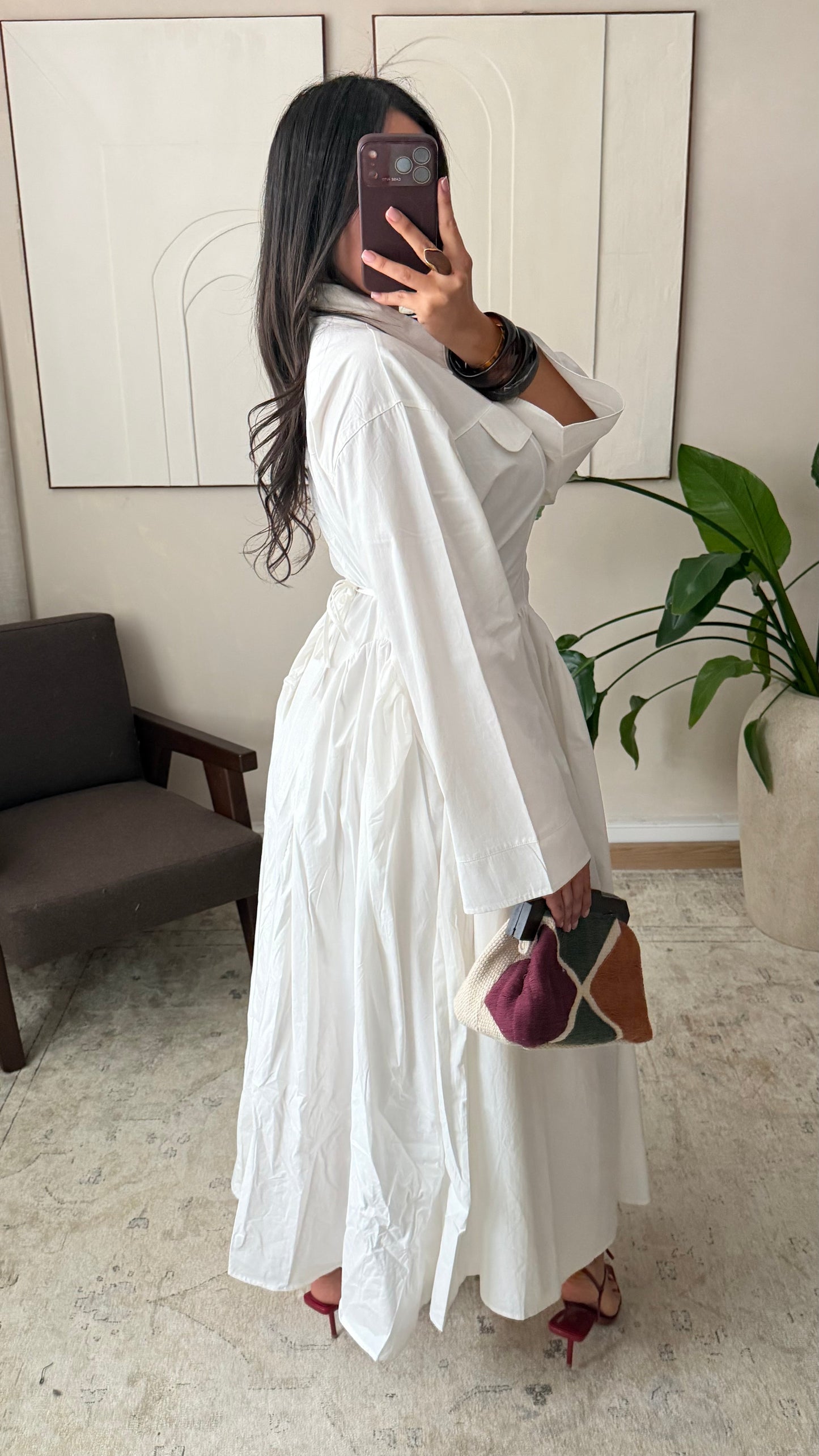 Robe Chemise Classy 100 Coton I Blanc