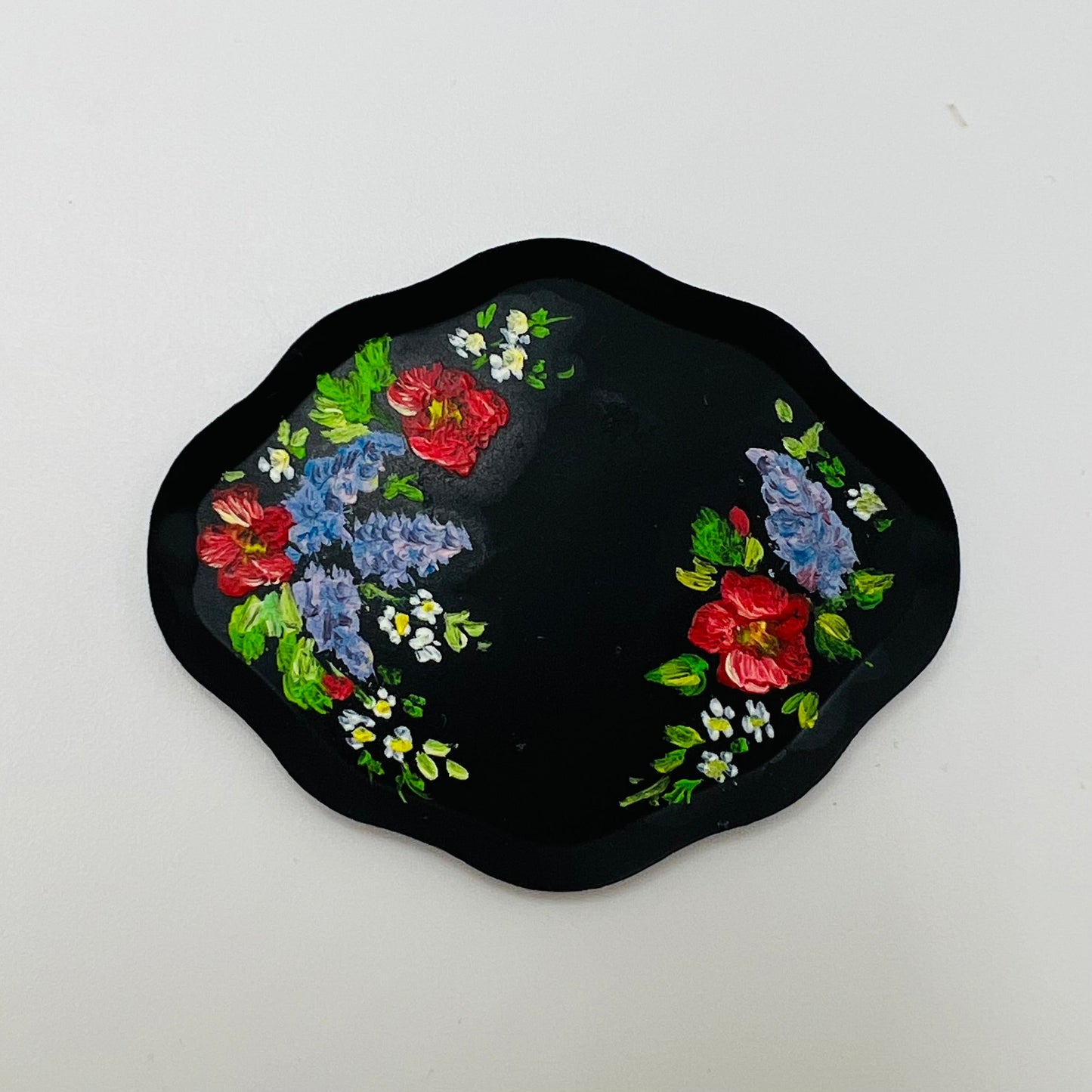 Large Hand Painted Serving Tray - 1/12 Scale Dollhouse Miniature