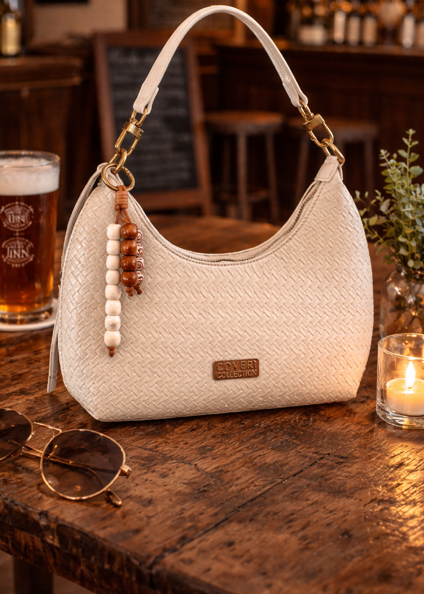 Maisy Beige Shoulder Bag