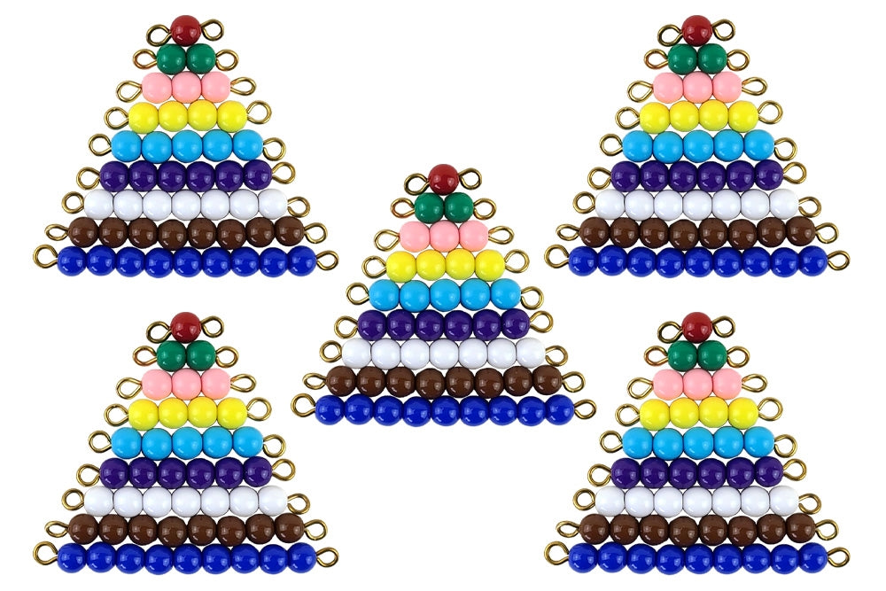1-9 Coloured Bead Stairs - 5 Sets (N Beads)