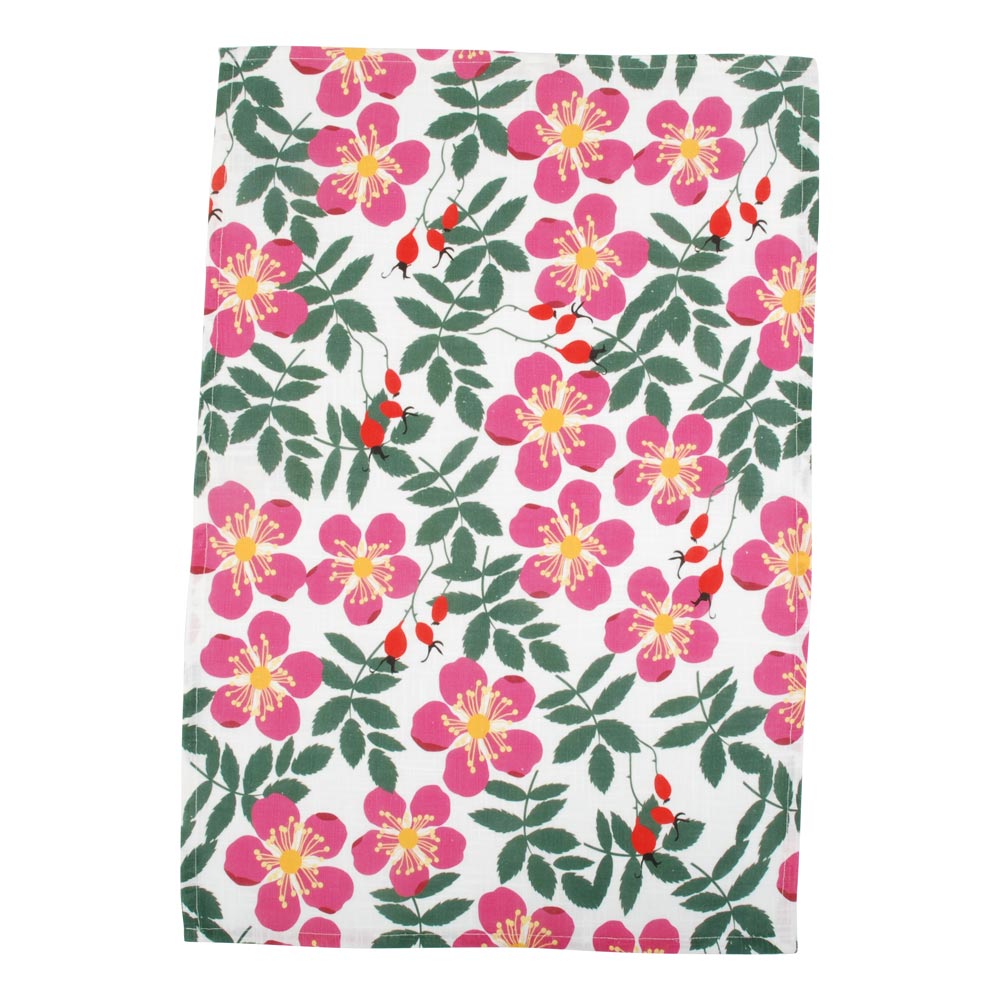 Duns Tea Towel - Geranium Rosehip