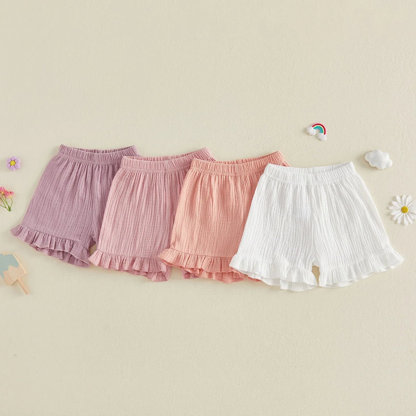 SUMMER Muslin Ruffle Shorts