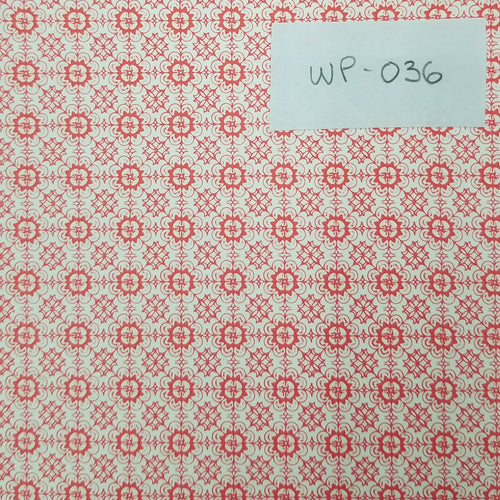 Flowers and Squares / Red
