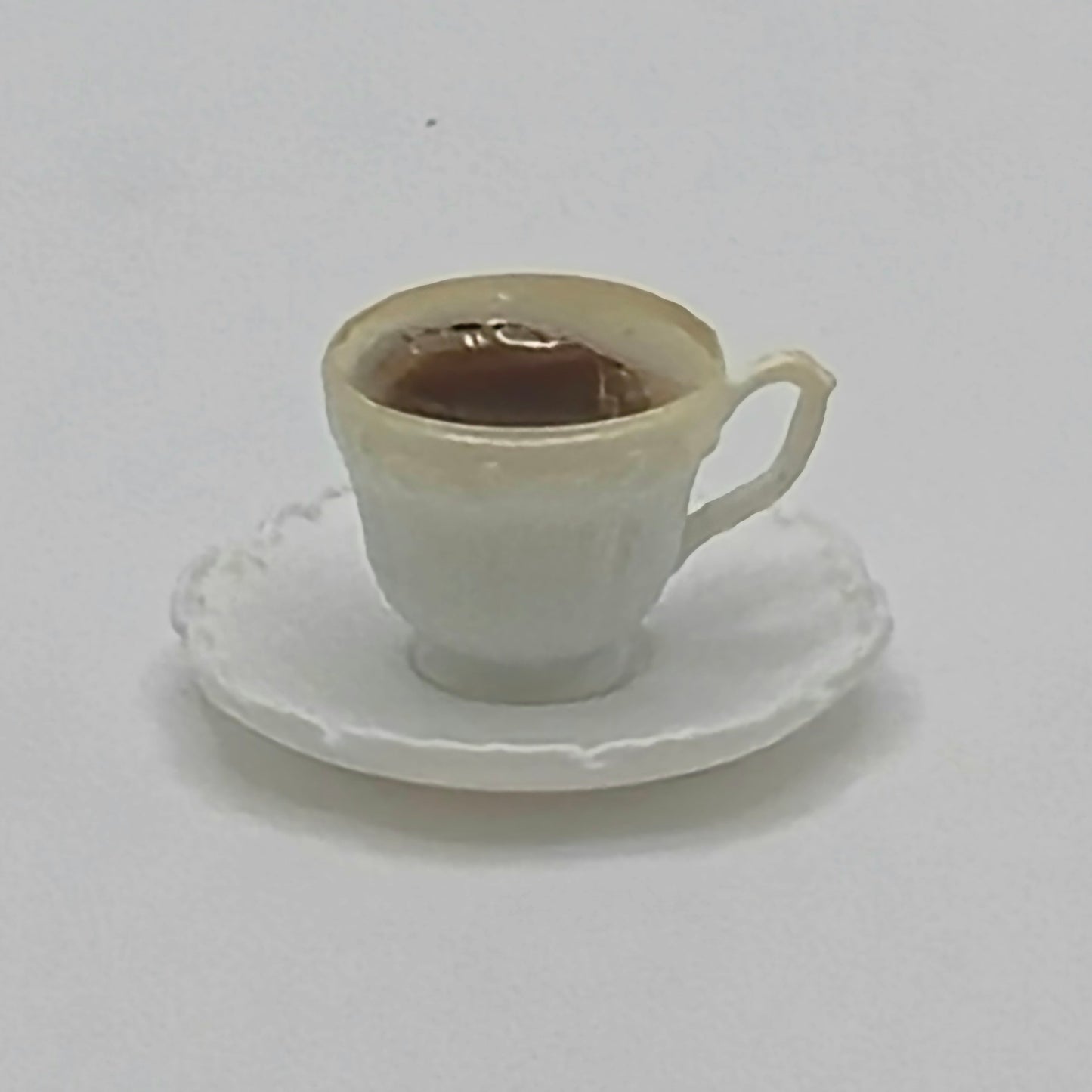 Cup of Coffee - Cup and Saucer - 1/12 Scale Dollhouse Miniature