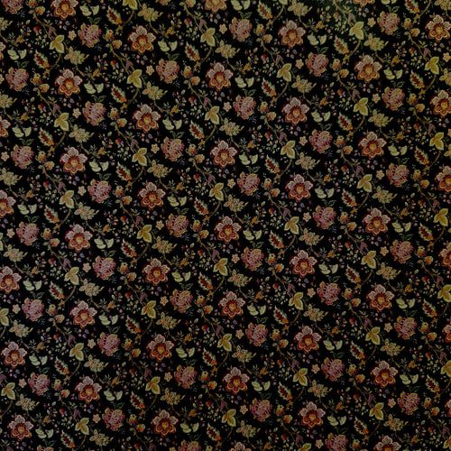 Floral on Black Background - Wallpaper