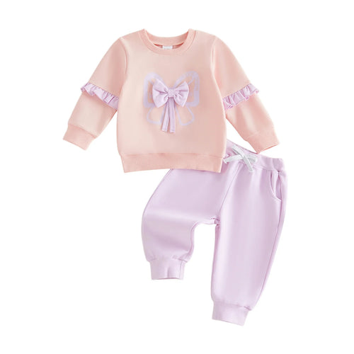 PURPLE BOW Ruffle Outfit