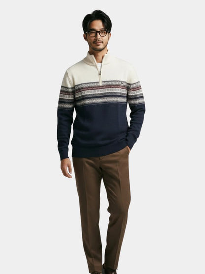half-zip-knit-pullover-sweater-cross-crown