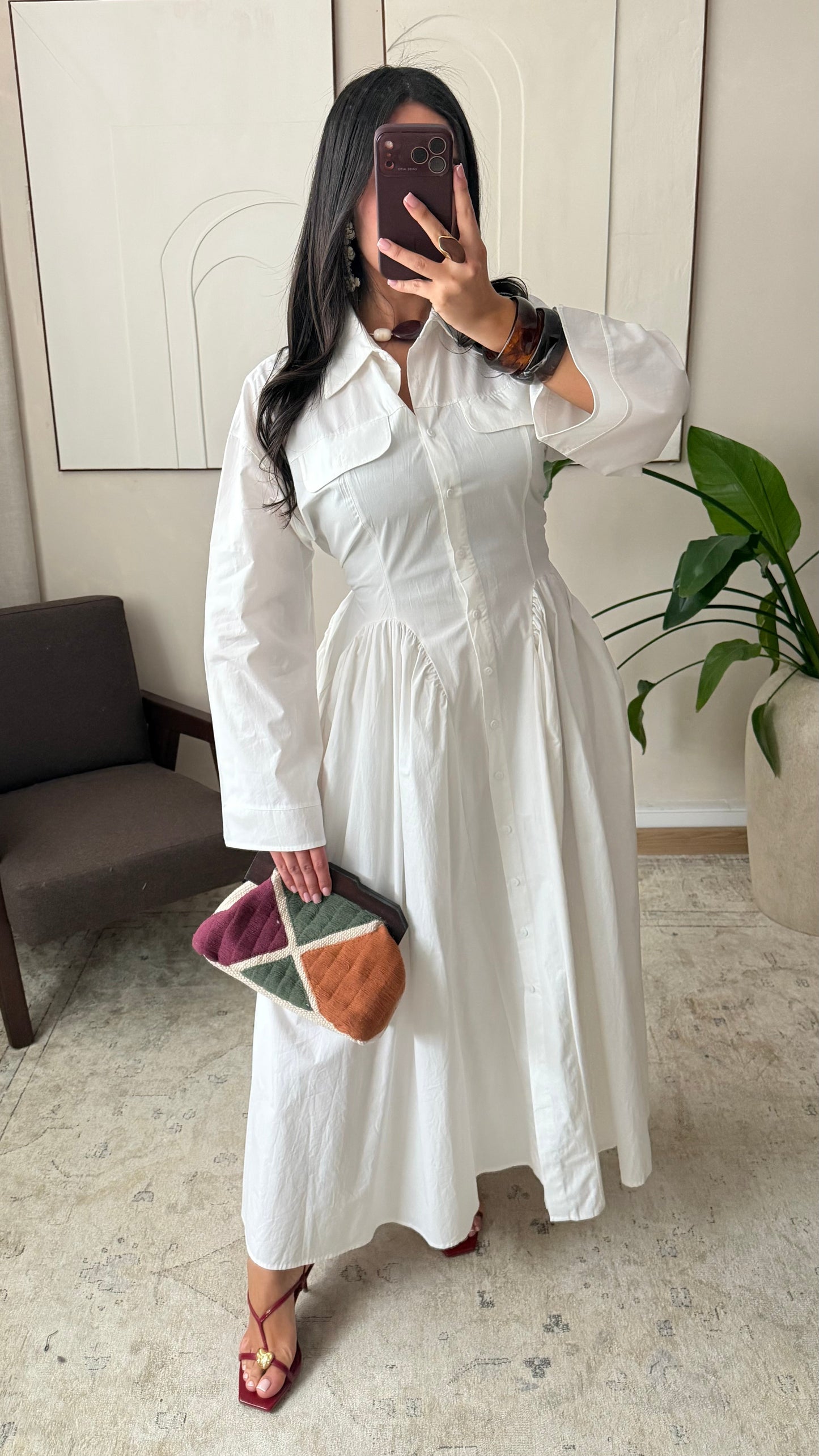 Robe Chemise Classy 100 Coton I Blanc