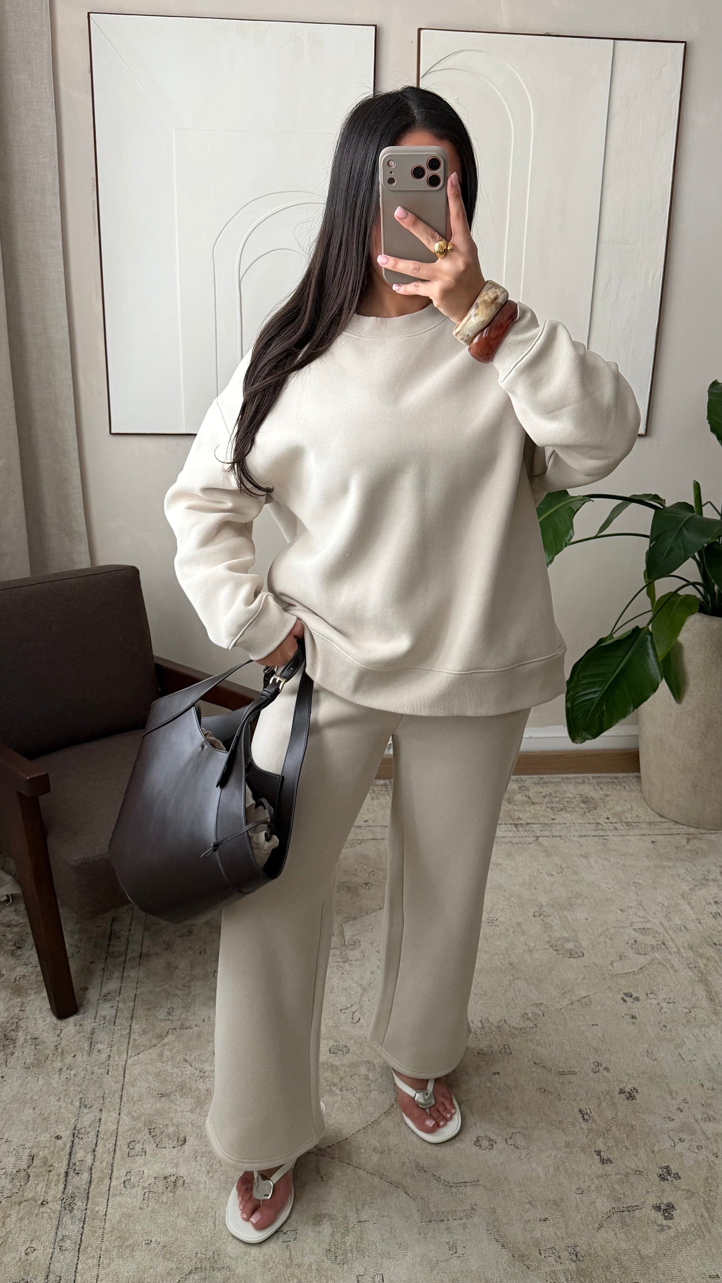 Pantalon Jogging Molletonne Premium I Beige