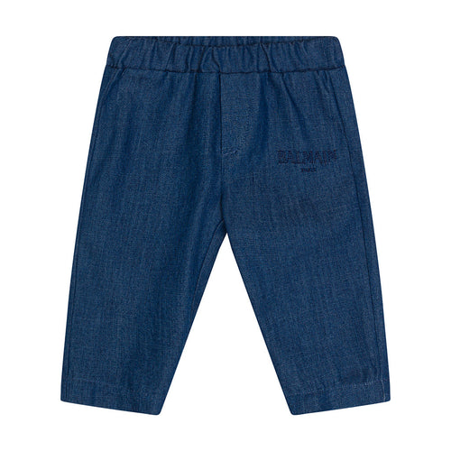 Balmain Kids Chambray Trousers