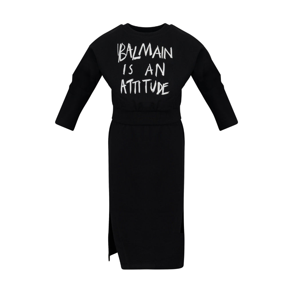 Balmain Kids Graphic Print Dress