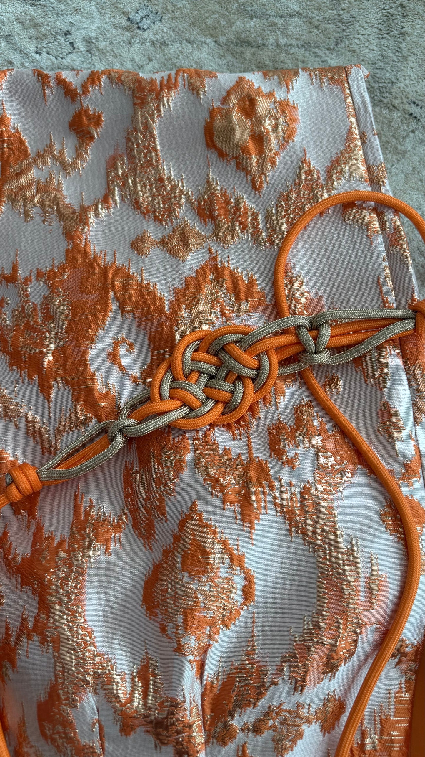 Ensemble Jupe Brocard Dore I Orange