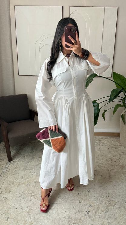 Robe Chemise Classy 100 Coton I Blanc