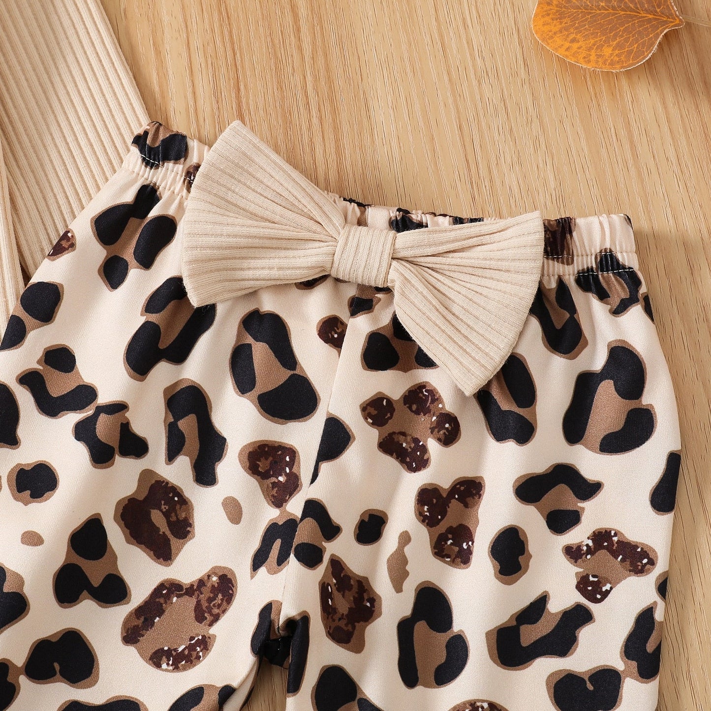 WILD GIRL Animal Print Bellbottom Outfit with Headband