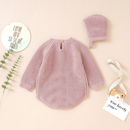 RYLEE Knitted Romper with Cap