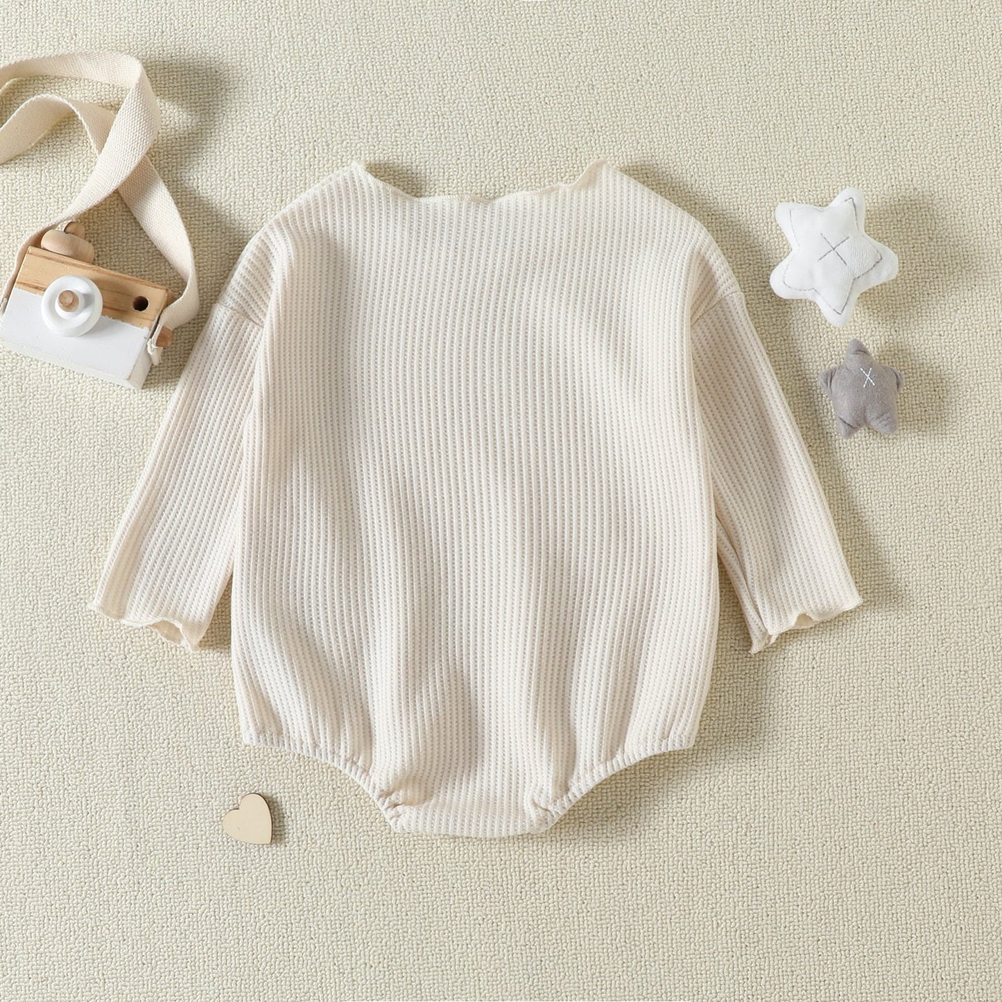 MAGGIE Waffle Knit Pocket Long-Sleeve