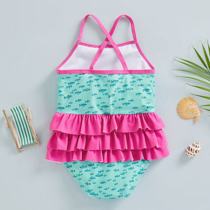 DREAMY FLAMINGO Ruffle Swimsuit