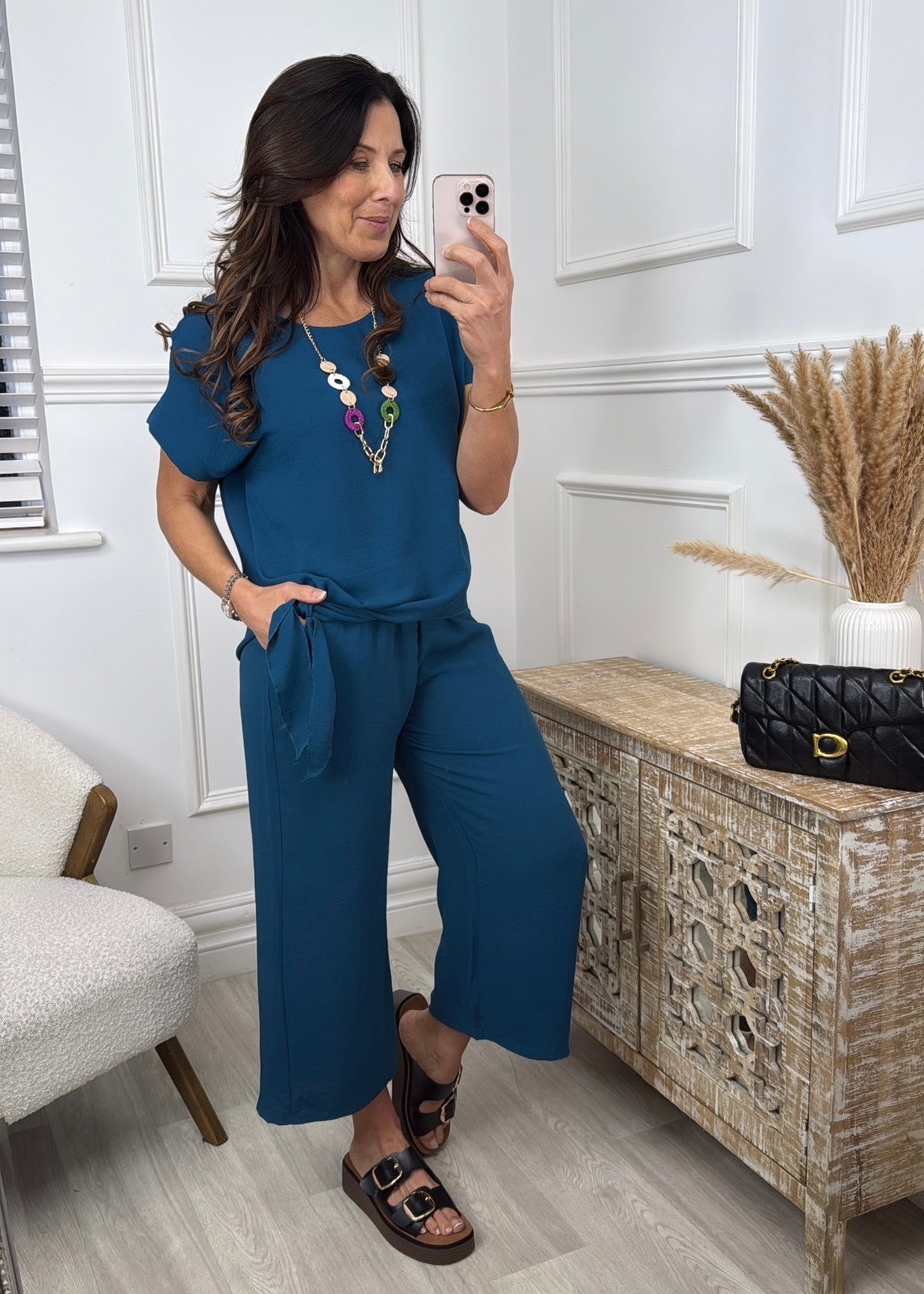 Florida Teal Side Knot Set