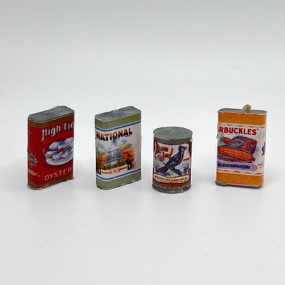 Pack of Vintage Can Food - 1/12 Scale Dollhouse Miniature Food Item