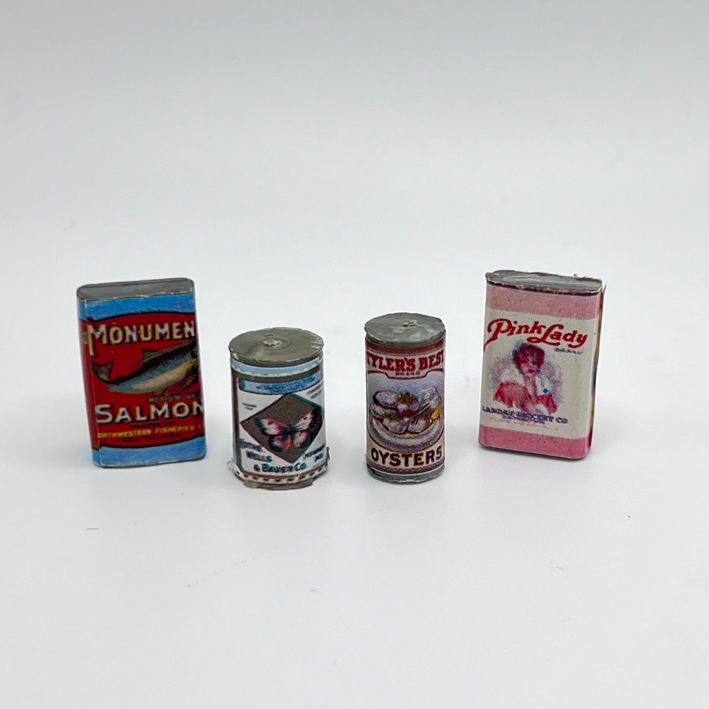 Pack of Vintage Can Food - 1/12 Scale Dollhouse Miniature Food Item