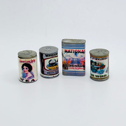 Pack of Vintage Can Food - 1/12 Scale Dollhouse Miniature Food Item