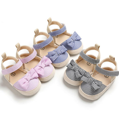MOANA Striped Bowtie Sandals
