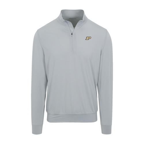 Purdue Velocity Performance Quarter Zip Light Grey