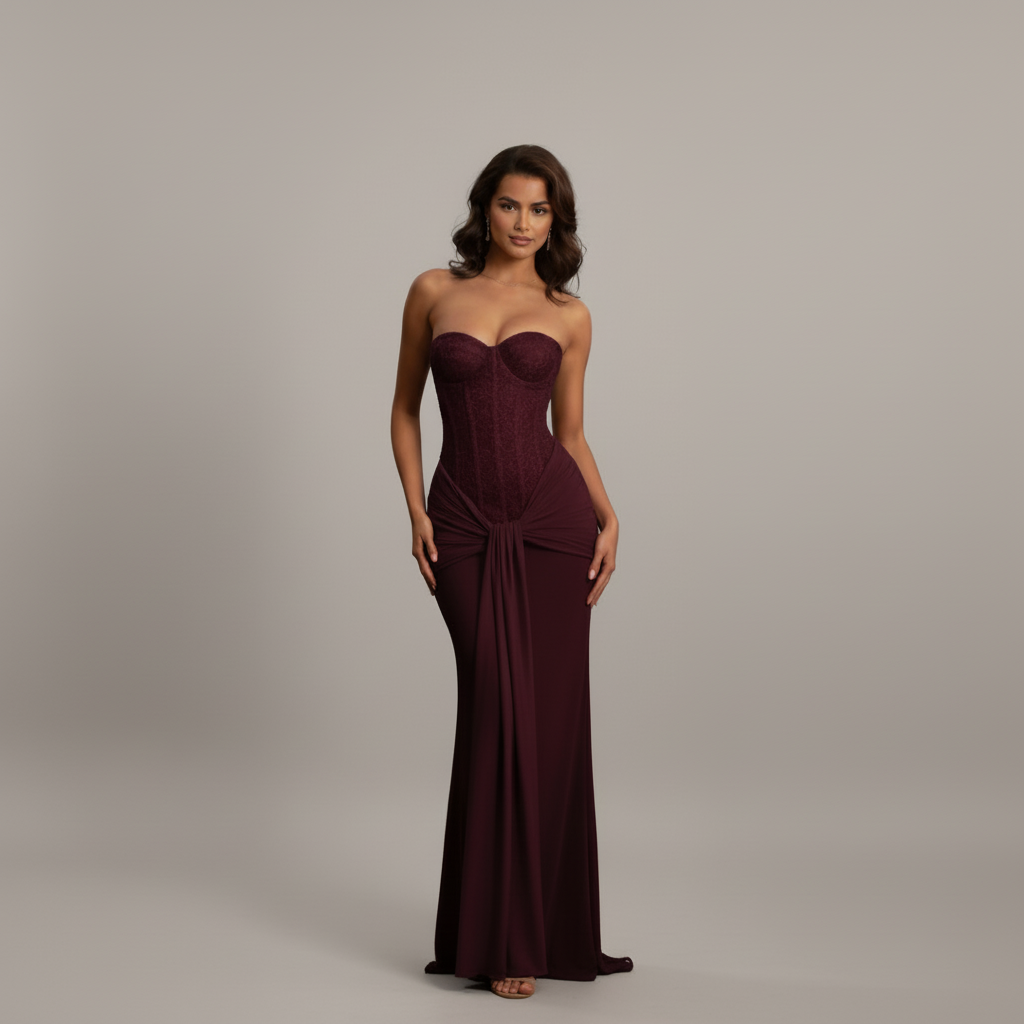 Radiance Off-Shoulder Strapless Gown