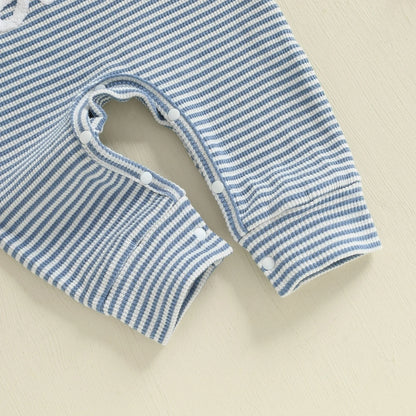 LITTLE BRO Striped Jumpsuit with Beanie