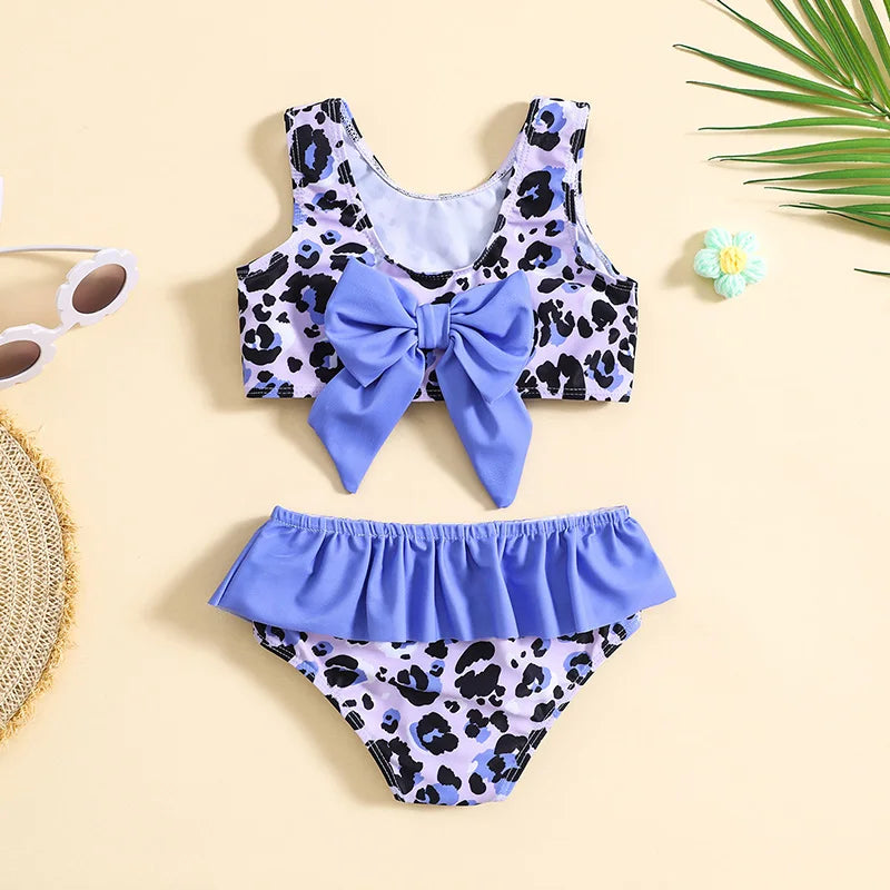 LEOPARD Purple Bowtie Bikini