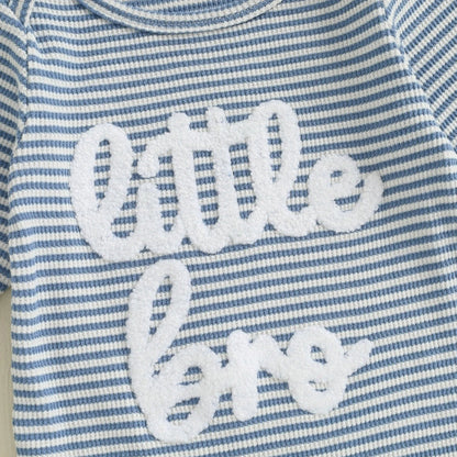LITTLE BRO Striped Jumpsuit with Beanie