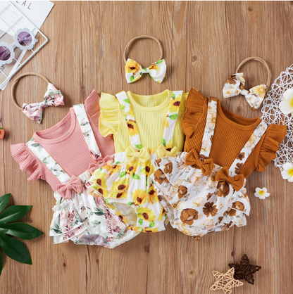 SOPHIE Overall Romper with Headband