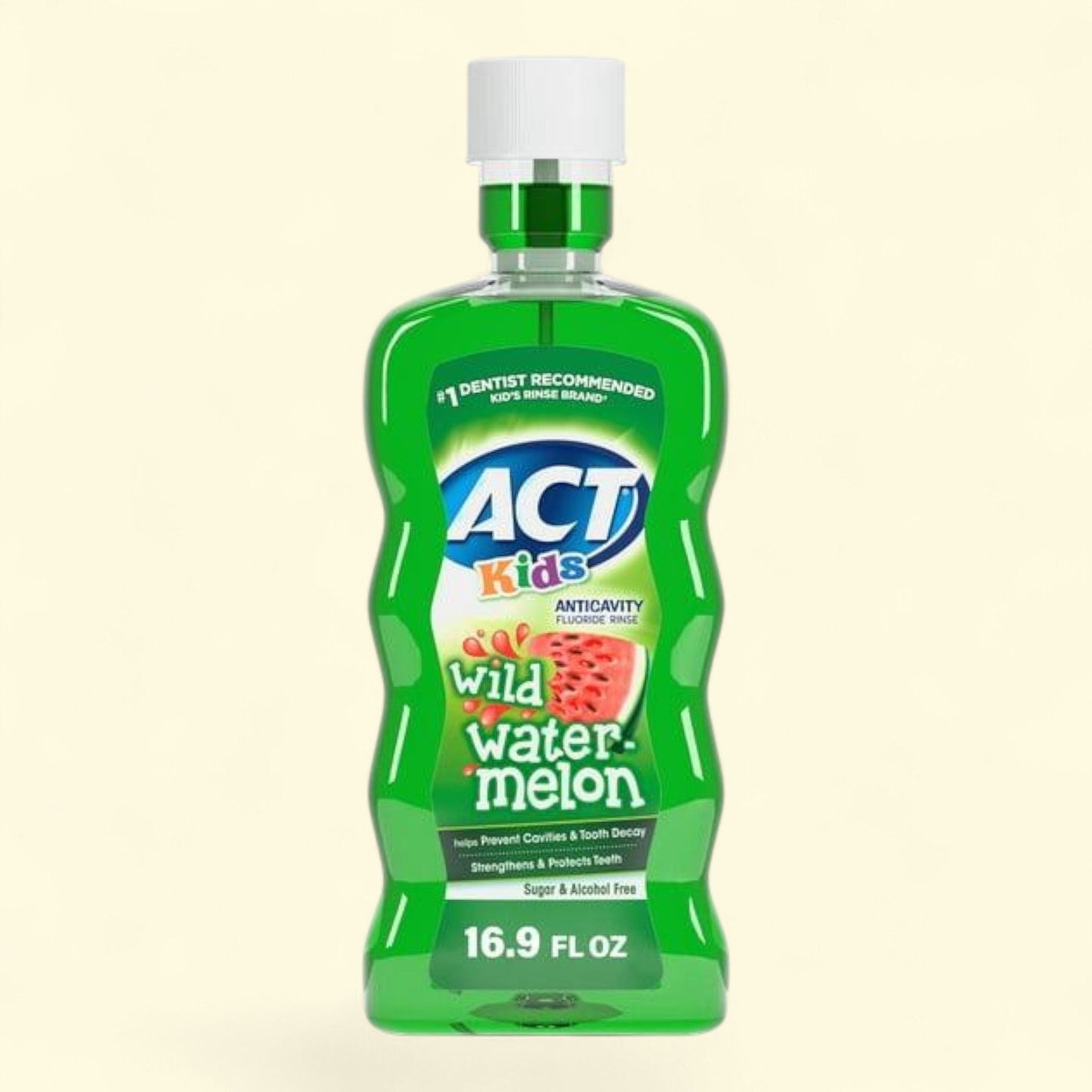 ACT Kids Anticavity Fluoride Mouthwash, Wild Watermelon, 16.9 fl. oz.