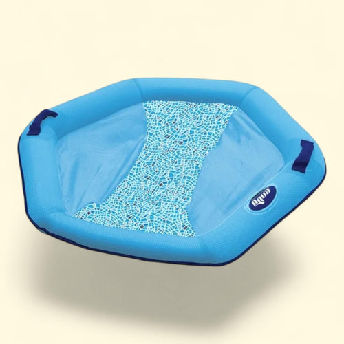 Aqua-Leisure Hex Lounge Chair Pool Float, Blue, 250 lbs