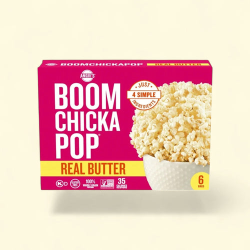 Angie's BOOMCHICKAPOP Real Butter Microwave Popcorn, 3.29 oz., 6-Count Bags