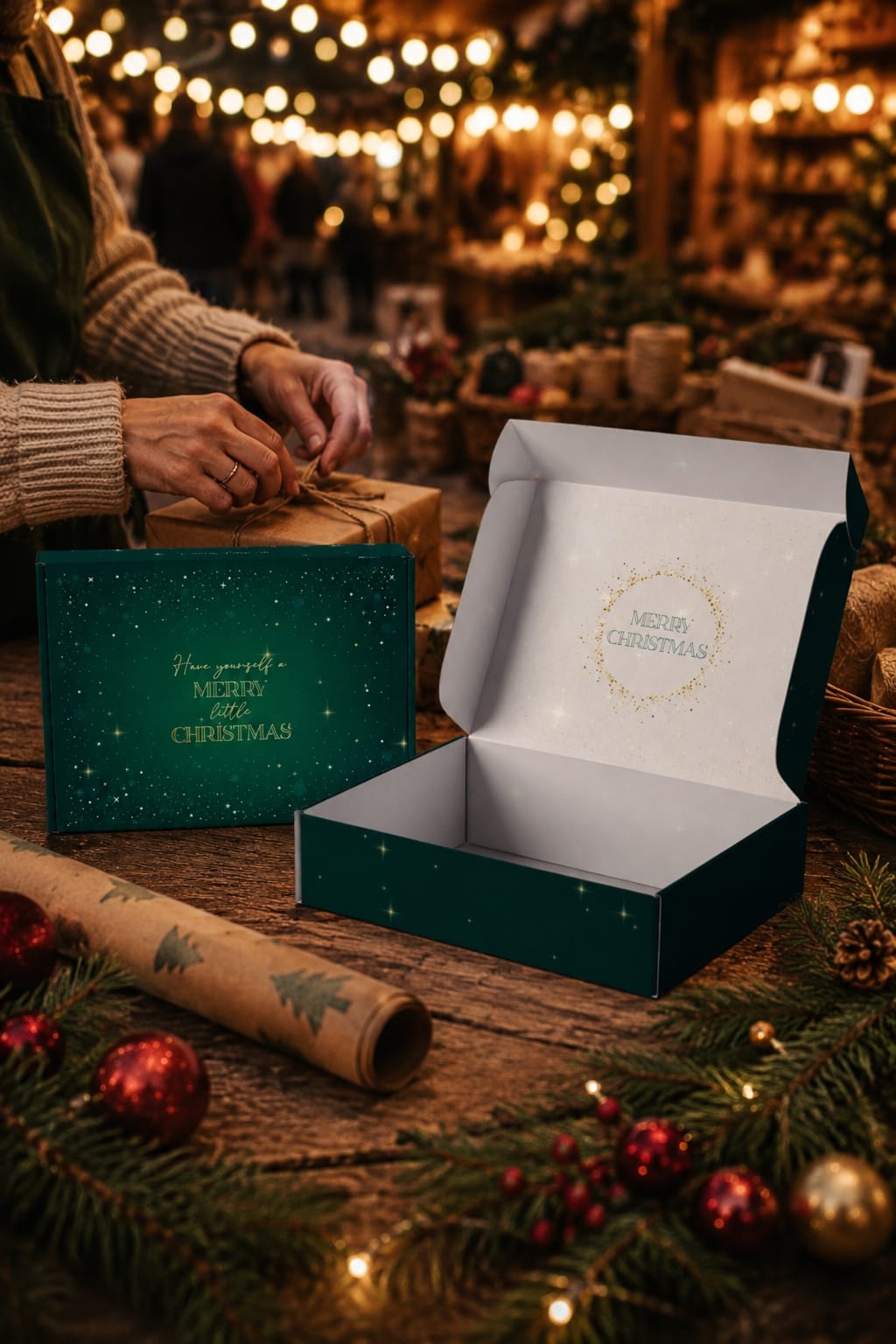 Christmas Gift Box Green