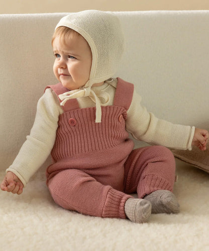 Disana Merino Wool Dungarees - Rose