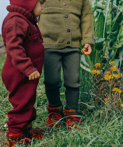 Disana Merino Wool Dungarees - Cassis