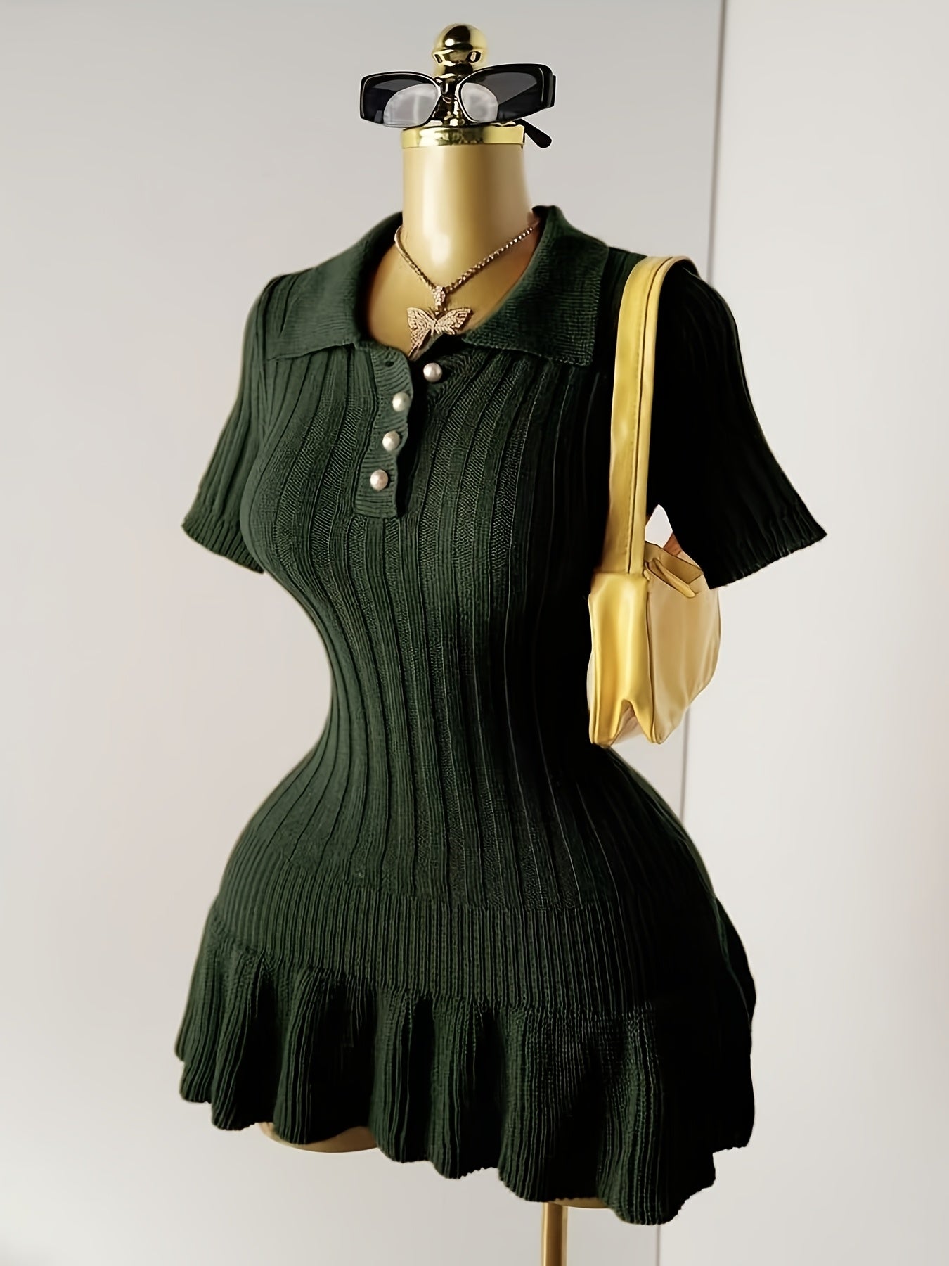 Short Sleeve Sweater Dress