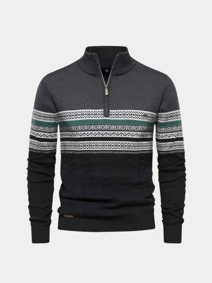 half-zip-knit-pullover-sweater-cross-crown