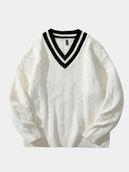 minimalist-v-neck-sweater-cross-crown
