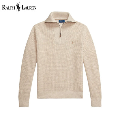 rl-waffle-knit-wool-cotton-quarter-zip-sweater