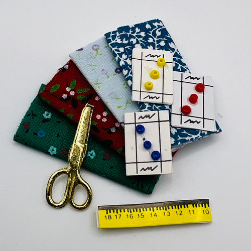 Sewing Kit of Accessories - 1/12 Scale Dollhouse Miniature