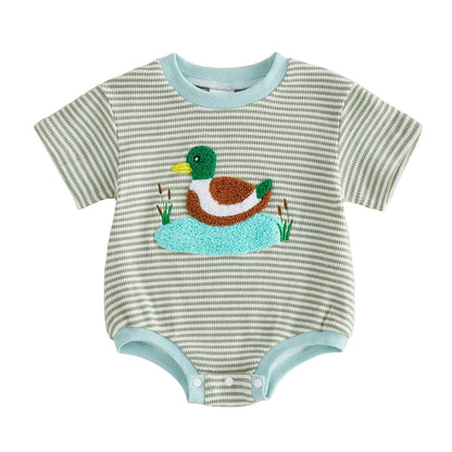 DUCK Striped Onesie